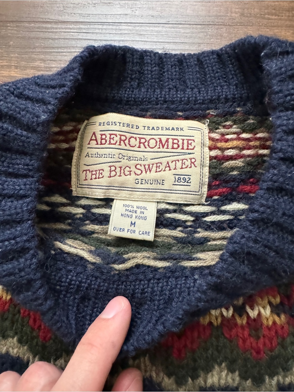 Abercrombie & Fitch Vintage 90s The Big Sweater | 100% Wool - Picture 4 of 8